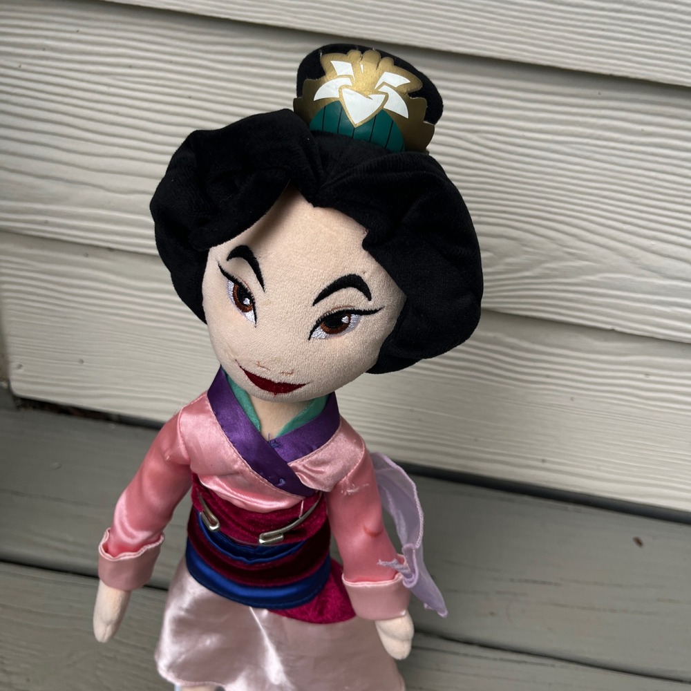 Disney Mulan Plush Doll Kids 18 Inch Pink Good Satin Matchmaker Dress Toy - Picture 2 of 9